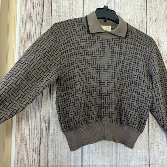Brown Patterned Women's Sweater - Picture 9 of 11
